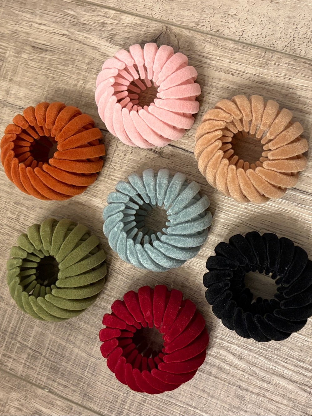 Velvet Spiral Hair Scrunchie - Assorted Colors
